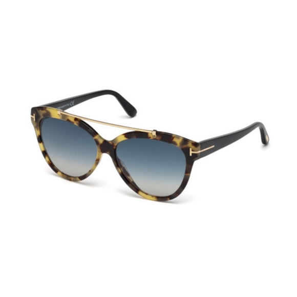 💯 Original Tom Ford Brown Tortoise Gradient Livia Sunglasses - Picture 3 of 13